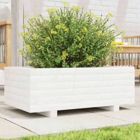 Jardinera de madera maciza de pino blanco 70x40x26,5 cm de , Maceteros y jardineras - Ref: Foro24-847329, Precio: 61,90 €, De...