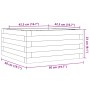 Jardinera de madera maciza Douglas 50x50x23 cm de , Maceteros y jardineras - Ref: Foro24-847186, Precio: 57,12 €, Descuento: %