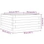 Jardinera de madera maciza de pino blanco 50x50x23 cm de , Maceteros y jardineras - Ref: Foro24-847184, Precio: 63,45 €, Desc...
