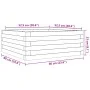 Jardinera de madera de pino impregnada 60x60x23 cm de , Maceteros y jardineras - Ref: Foro24-847192, Precio: 54,40 €, Descuen...