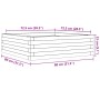 Jardinera de madera maciza de pino blanca 80x80x23 cm de , Maceteros y jardineras - Ref: Foro24-847199, Precio: 77,62 €, Desc...