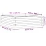 Jardinera de madera maciza de pino blanca 80x80x23 cm de , Maceteros y jardineras - Ref: Foro24-847199, Precio: 76,80 €, Desc...