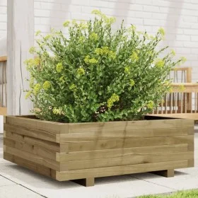 Jardinera de madera de pino impregnada 70x70x26,5 cm de , Maceteros y jardineras - Ref: Foro24-847307, Precio: 79,47 €, Descu...