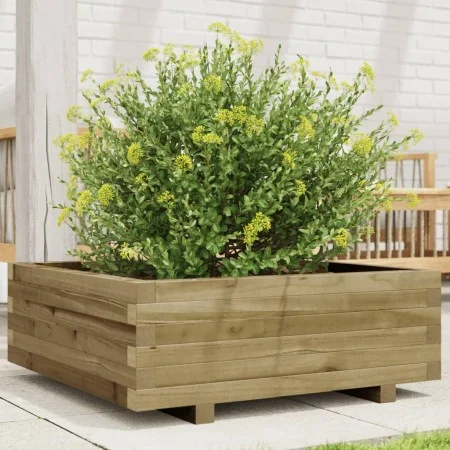 Jardinera de madera de pino impregnada 70x70x26,5 cm de , Maceteros y jardineras - Ref: Foro24-847307, Precio: 79,47 €, Descu...