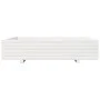 Jardinera de madera maciza de pino blanca 110x110x26,5 cm de , Maceteros y jardineras - Ref: Foro24-847324, Precio: 142,24 €,...