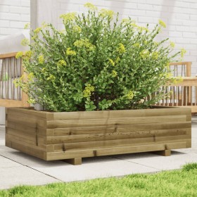 Jardinera de madera de pino impregnada 90x60x26,5 cm de , Maceteros y jardineras - Ref: Foro24-847347, Precio: 88,20 €, Descu...