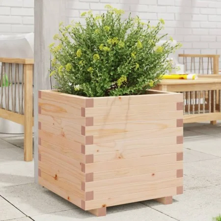 Jardinera madera maciza de pino 50x50x49,5 cm de , Maceteros y jardineras - Ref: Foro24-847353, Precio: 88,64 €, Descuento: %