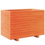 Jardinera madera maciza de pino marrón cera 70x40x49,5 cm de , Maceteros y jardineras - Ref: Foro24-847370, Precio: 142,08 €,...