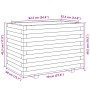 Jardinera madera maciza de pino marrón cera 70x40x49,5 cm de , Maceteros y jardineras - Ref: Foro24-847370, Precio: 142,08 €,...
