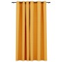Cortina opaca con ojales look de lino amarillo 290x245 cm de vidaXL, Cortinas y visillos - Ref: Foro24-321195, Precio: 47,48 ...