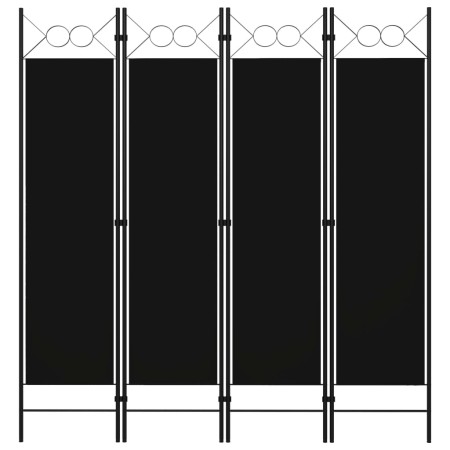 Biombo divisor de 4 paneles negro 160x180 cm de vidaXL, Divisores de ambientes - Ref: Foro24-320705, Precio: 40,39 €, Descuen...