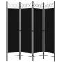 Biombo divisor de 4 paneles negro 160x180 cm de vidaXL, Divisores de ambientes - Ref: Foro24-320705, Precio: 40,39 €, Descuen...
