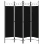 Biombo divisor de 4 paneles negro 160x180 cm de vidaXL, Divisores de ambientes - Ref: Foro24-320705, Precio: 39,64 €, Descuen...