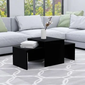 Couchtisch-Set aus schwarzem Sperrholz, 100 x 48 x 40 cm von vidaXL, Couchtisch - Ref: Foro24-802913, Preis: 49,65 €, Rabatt: %