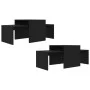 Set de mesas de centro madera contrachapada negro 100x48x40 cm de vidaXL, Mesas de centro - Ref: Foro24-802913, Precio: 49,65...