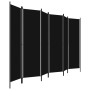 Biombo divisor de 6 paneles negro 300x180 cm de vidaXL, Divisores de ambientes - Ref: Foro24-320730, Precio: 47,58 €, Descuen...