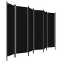 Biombo divisor de 6 paneles negro 300x180 cm de vidaXL, Divisores de ambientes - Ref: Foro24-320730, Precio: 60,78 €, Descuen...