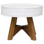 Mesa de centro de madera maciza reciclada blanco 60x45 cm en Mesas de centro | Comprar online en Foru.es