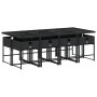 Set de comedor de jardín 9 pzas y cojines ratán sintético negro de , Conjuntos de jardín - Ref: Foro24-3278046, Precio: 521,3...