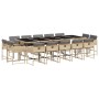 Set comedor de jardín con cojines 15 pzas ratán sintético beige de , Conjuntos de jardín - Ref: Foro24-3278183, Precio: 850,5...
