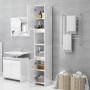 Armario baño madera contrachapada blanco brillo 30x30x183,5 cm de vidaXL, Muebles de baño - Ref: Foro24-802675, Precio: 97,82...