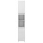 Armario baño madera contrachapada blanco brillo 30x30x183,5 cm de vidaXL, Muebles de baño - Ref: Foro24-802675, Precio: 97,82...