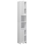 Armario baño madera contrachapada blanco brillo 30x30x183,5 cm de vidaXL, Muebles de baño - Ref: Foro24-802675, Precio: 97,82...