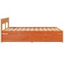 Estructura cama con cajones madera pino marrón cera 160x200 cm de , Camas y somieres - Ref: Foro24-3282344, Precio: 317,07 €,...