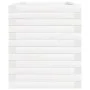 Jardinera de madera maciza de pino blanca 70x40x46 cm de , Maceteros y jardineras - Ref: Foro24-3282440, Precio: 129,92 €, De...