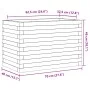 Jardinera de madera maciza de pino blanca 70x40x46 cm de , Maceteros y jardineras - Ref: Foro24-3282440, Precio: 129,92 €, De...