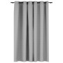Cortina opaca con ojales look de lino gris 290x245 cm de vidaXL, Cortinas y visillos - Ref: Foro24-321171, Precio: 43,51 €, D...