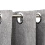 Cortina opaca con ojales look de lino gris 290x245 cm de vidaXL, Cortinas y visillos - Ref: Foro24-321171, Precio: 43,51 €, D...