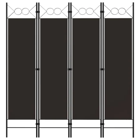 Biombo divisor de 4 paneles marrón 160x180 cm de vidaXL, Divisores de ambientes - Ref: Foro24-320703, Precio: 36,51 €, Descue...