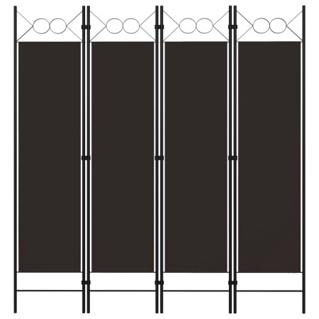 Biombo divisor de 4 paneles marrón 160x180 cm de vidaXL, Divisores de ambientes - Ref: Foro24-320703, Precio: 37,27 €, Descue...
