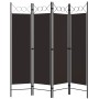 Biombo divisor de 4 paneles marrón 160x180 cm de vidaXL, Divisores de ambientes - Ref: Foro24-320703, Precio: 37,27 €, Descue...