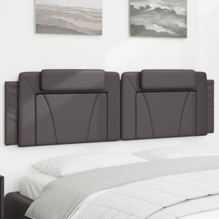 Cabecero de cama acolchado cuero sintético gris 180 cm de , Cabeceros y pies de cama - Ref: Foro24-374807, Precio: 65,53 €, D...