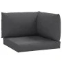 Cojines para sofá de palets 3 uds tela gris antracita melange de , Cojines para sillas y sofás - Ref: Foro24-4002651, Precio:...