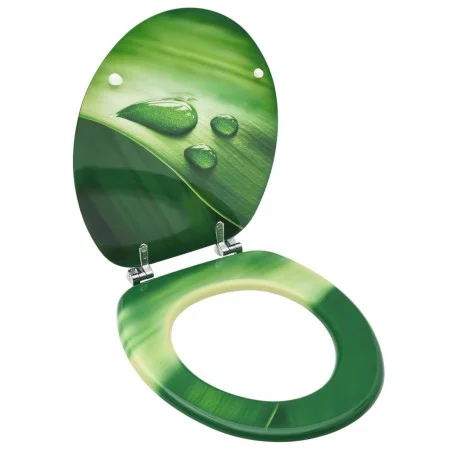 Toilet seat with lid MDF green water drop design by vidaXL, Toilet and bidet seats - Ref: Foro24-146908, Price: 47,06 €, Disc...
