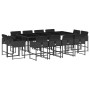 Set comedor de jardín con cojines 13 pzas ratán sintético negro de , Conjuntos de jardín - Ref: Foro24-3278166, Precio: 708,9...