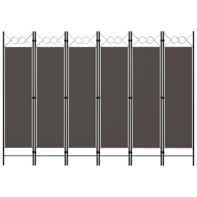 Biombo divisor de 6 paneles gris antracita 240x180 cm de vidaXL, Divisores de ambientes - Ref: Foro24-320713, Precio: 52,65 €...