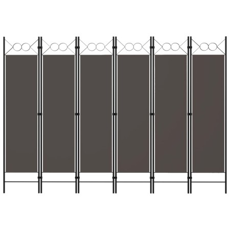 Biombo divisor de 6 paneles gris antracita 240x180 cm de vidaXL, Divisores de ambientes - Ref: Foro24-320713, Precio: 52,65 €...
