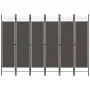 Biombo divisor de 6 paneles gris antracita 240x180 cm de vidaXL, Divisores de ambientes - Ref: Foro24-320713, Precio: 52,03 €...