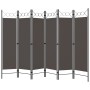 Biombo divisor de 6 paneles gris antracita 240x180 cm de vidaXL, Divisores de ambientes - Ref: Foro24-320713, Precio: 52,65 €...