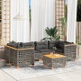 Set de sofás de jardín 7 pzas con cojines ratán sintético gris de , Conjuntos de jardín - Ref: Foro24-3261747, Precio: 603,06...
