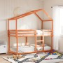 Cama con techo madera maciza pino marrón 90x200 cm de , Camas y somieres - Ref: Foro24-3282038, Precio: 221,58 €, Descuento: %