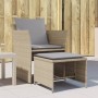 Sillón de jardín con reposapiés ratán sintético beige de , Conjuntos de jardín - Ref: Foro24-368619, Precio: 121,12 €, Descue...