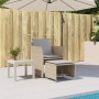 Sillón de jardín con reposapiés ratán sintético beige de , Conjuntos de jardín - Ref: Foro24-368619, Precio: 121,12 €, Descue...