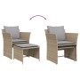 Sillón de jardín con reposapiés ratán sintético beige de , Conjuntos de jardín - Ref: Foro24-368619, Precio: 121,12 €, Descue...