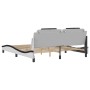 Estructura de cama con cabecero cuero sintético blanco y negro de , Camas y somieres - Ref: Foro24-3208116, Precio: 256,21 €,...