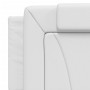 Estructura de cama con luces LED cuero PE blanco 160x200 cm de , Camas y somieres - Ref: Foro24-3214030, Precio: 215,21 €, De...